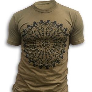Military green reptile mandella tee shirt